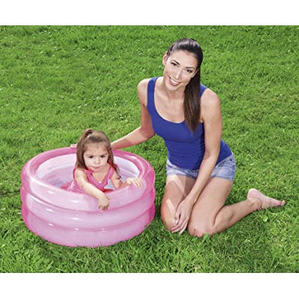 Bestway Transparent Colored 3 Air Ring Inflatable Pool for Kiddie Swimming Pool