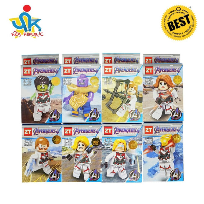 8 in 1 Heroes Assembles Mini Blocks Collectible Character Toys Gift Set for Kids