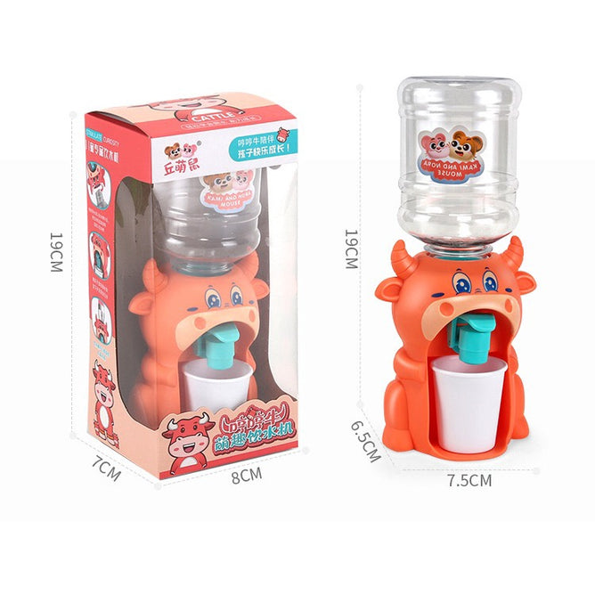 Pretend Play Mini Water Dispenser for Juice Milk cup Drinking Fountain Simulation Kitchen Kids Toy