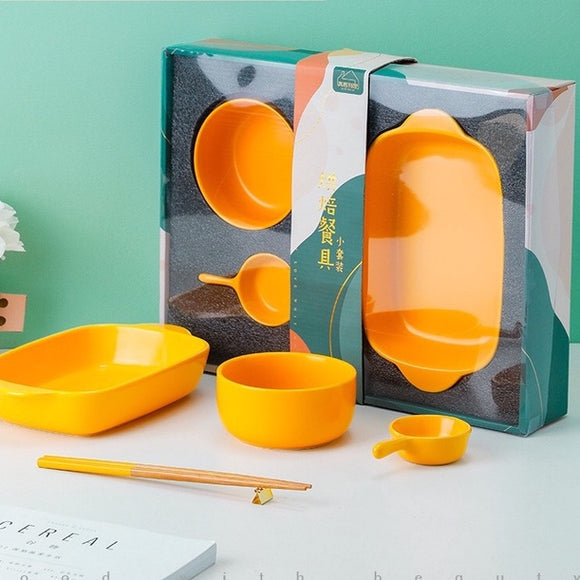 Nordic Ceramic 4 in 1 Bowls and Dishes Tableware Gift Set for Kitchen Utensils