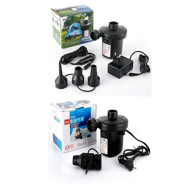 Portable Electric Air Pump Quick Fill with 3 Nozzles for Inflatable Swimming Pool