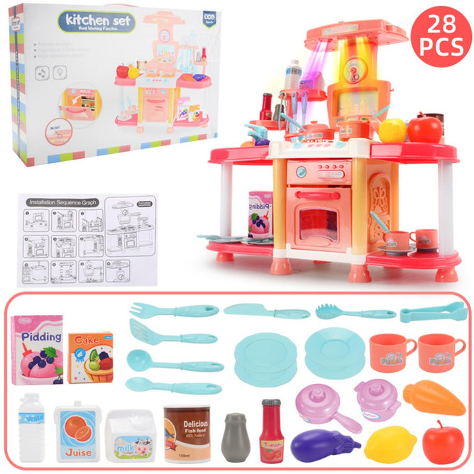 Pretend Light and Sound Kitchen Playset for Kids