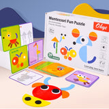 Early Learning Montessori Animal Creative Jigsaw Puzzle Geometry Children Development Toys