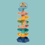 Early Educational Baby Toys 7 Layer Rolling Ball Track Slide Tower Young Children Baby