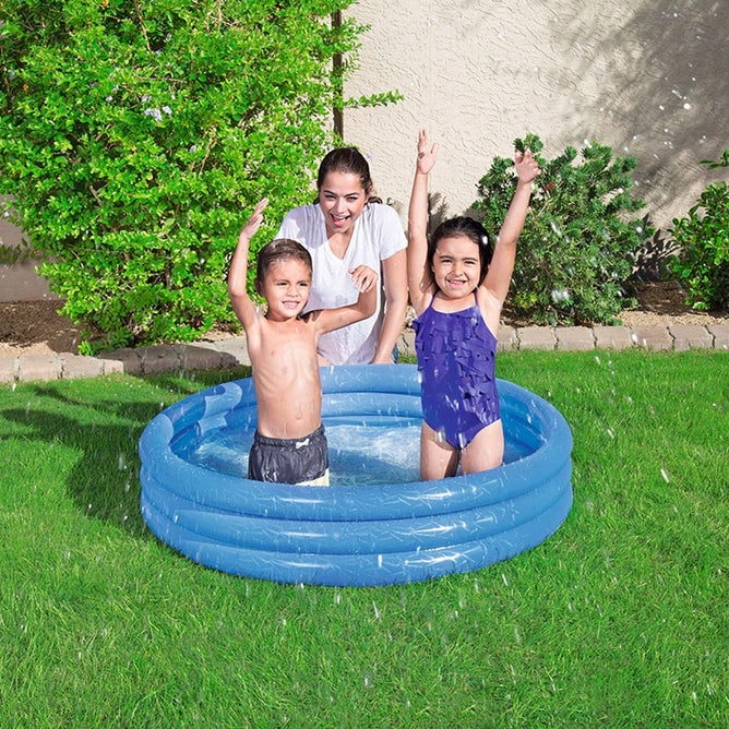 Bestway 51025 Splash And Play 3 Ring Play Above Ground Pool for Outdoor Kiddie Swimming Pool