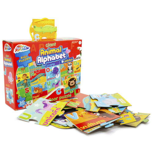 Giant Number and Animal Alphabet Activity Kids Floor Puzzle