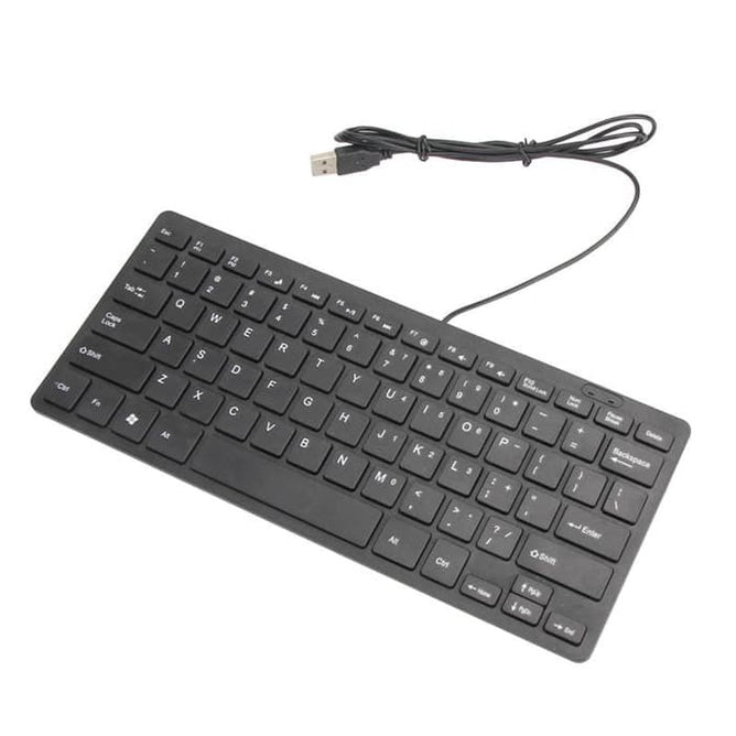 K-1000 78 Keys Mini Keyboard USB Wired For Mac and Windows PC & Laptops
