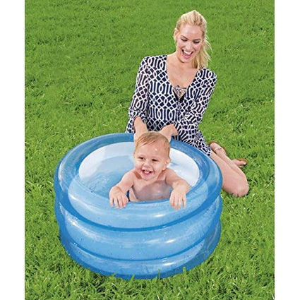 Bestway Transparent Colored 3 Air Ring Inflatable Pool for Kiddie Swimming Pool