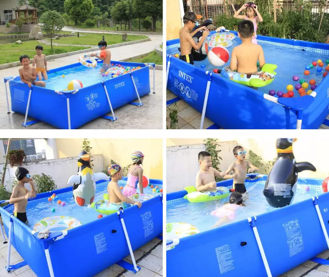 High Quality Metal Frame Rectangular Big Family Swimming Pool