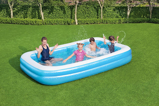 Bestway Swim Center Rectangular Size Inflatable Big Family Swimming Pool for Kids