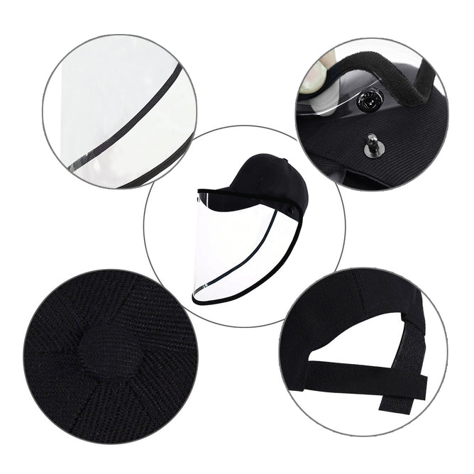 PULUZ PU463 Anti-Saliva Splash Anti-Spitting Anti-Fog Anti-Oil Protective Baseball Cap Mask Removable Face Shield