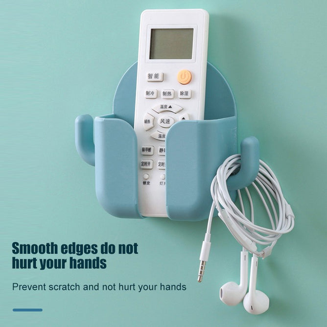 Multifunction Wall Mounted Remote Control Mobile Phone Plug Charging  Wall Holder