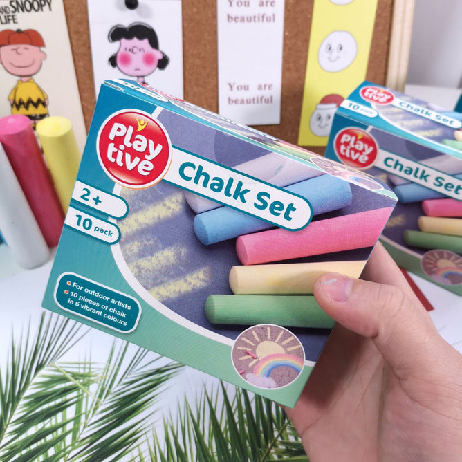 Playtive Chalkset 5 Vibrant Colours Chalk 10's