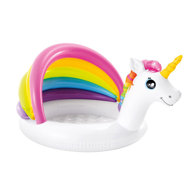 Intex 57113 50 Inch Unicorn Design Outdoor Baby Swimming Pool