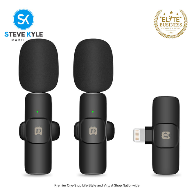 PULUZ Wireless Lavalier Noise Reduction Reverb Microphone for 8-Pin and Type-C Device