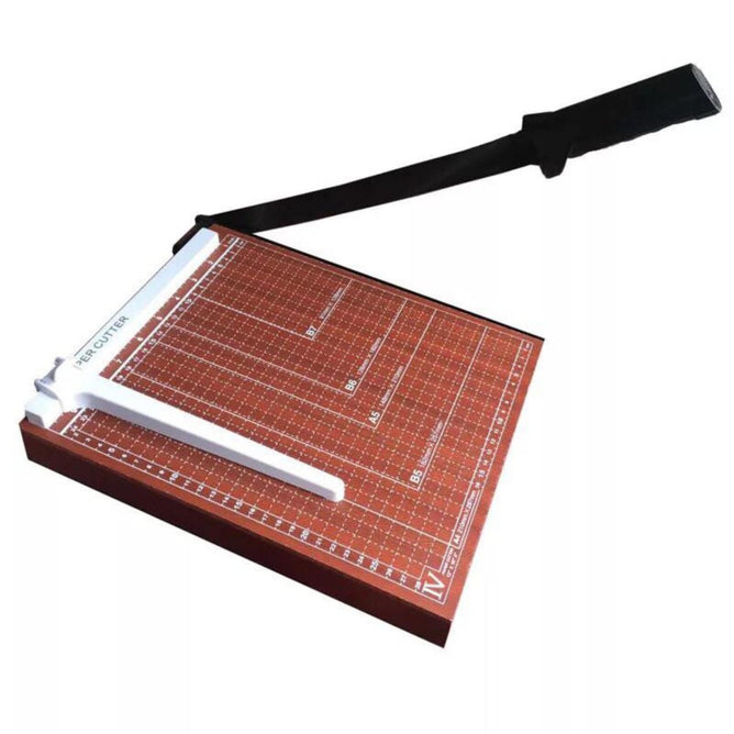 Office Supply A4 Wood Structure Paper Cutter with Paper Adjuster