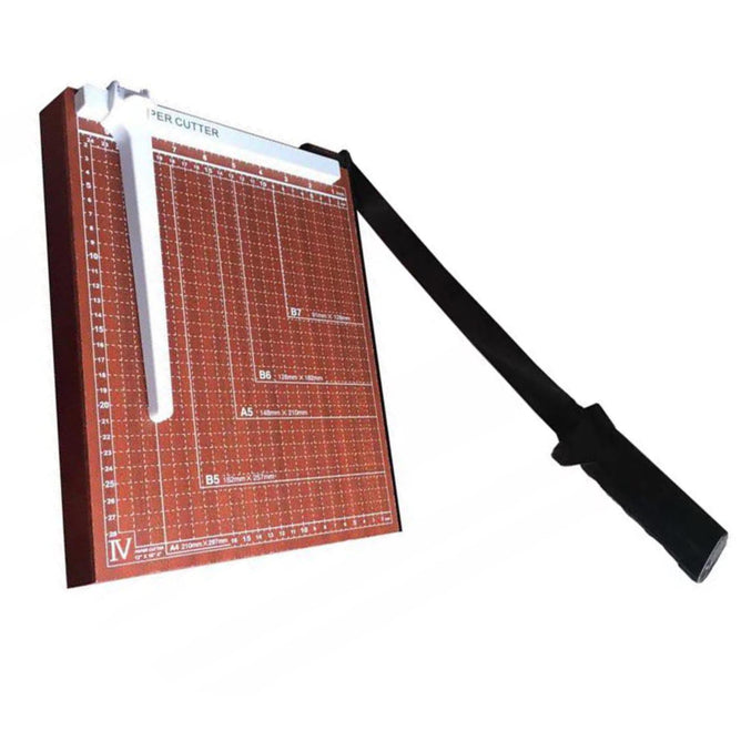 Office Supply A4 Wood Structure Paper Cutter with Paper Adjuster