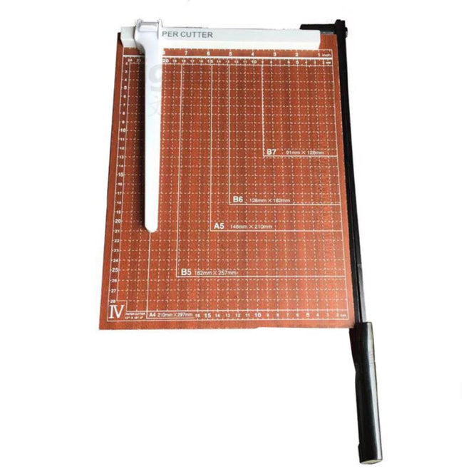 Office Supply A4 Wood Structure Paper Cutter with Paper Adjuster
