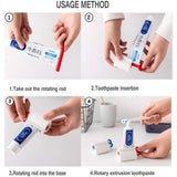 Multifunction Manual Rotate Toothpaste Dispenser Tube Squeezer Holder Extruder Tool Stand Clamp