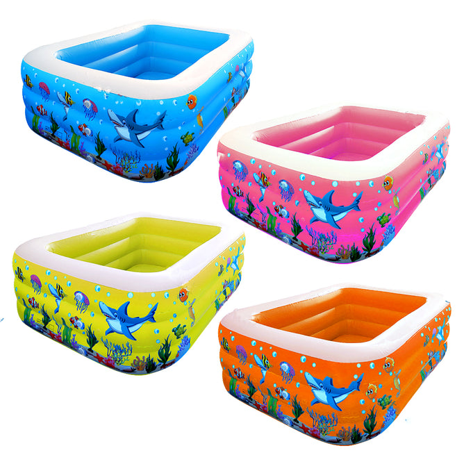 Summer Sea Swim Center Kiddie Pool with 3 Air Chamber and Inflatable Floor