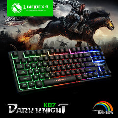 K87 Dark Knight Limeide Mechanical Feel 87 keys RGB Gaming Keyboard