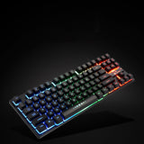 K87 Dark Knight Limeide Mechanical Feel 87 keys RGB Gaming Keyboard