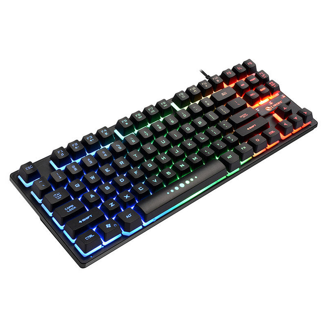K87 Dark Knight Limeide Mechanical Feel 87 keys RGB Gaming Keyboard