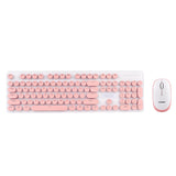 N520 Cute Plain Design Wireless Mouse and Keyboard Combo