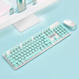 N520 Cute Plain Design Wireless Mouse and Keyboard Combo