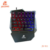 JK-911 One Hand Mechanical Feel RGB 35 keys Gaming Keyboard