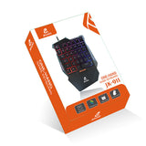 JK-911 One Hand Mechanical Feel RGB 35 keys Gaming Keyboard