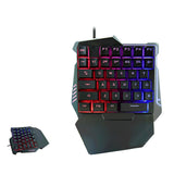 JK-911 One Hand Mechanical Feel RGB 35 keys Gaming Keyboard