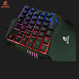 JK-911 One Hand Mechanical Feel RGB 35 keys Gaming Keyboard