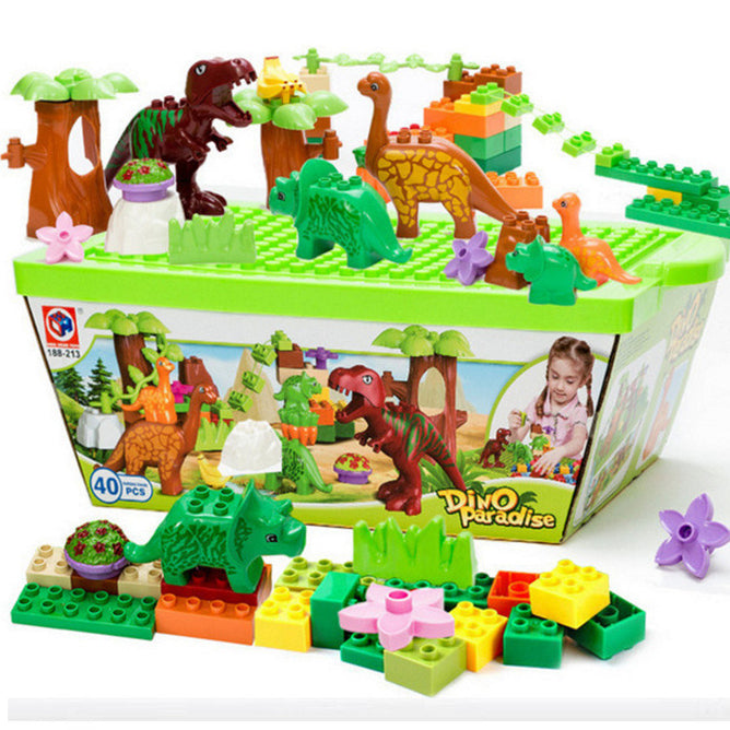 40 pcs Jurassic Dino Paradise Educational Building Blocks Toy For Kids