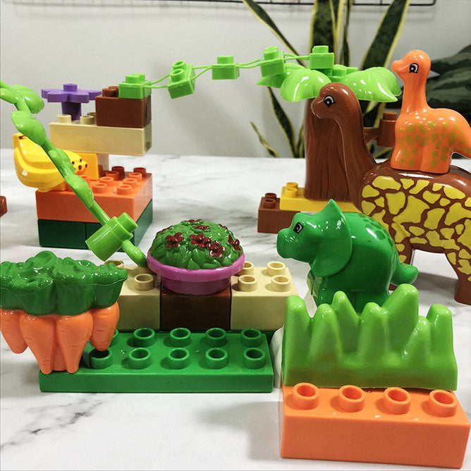 40 pcs Jurassic Dino Paradise Educational Building Blocks Toy For Kids