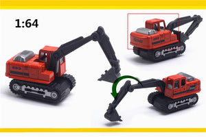 Alloy Cast 1:64 Scale Collectible Construction Vehicle Toy Trucks