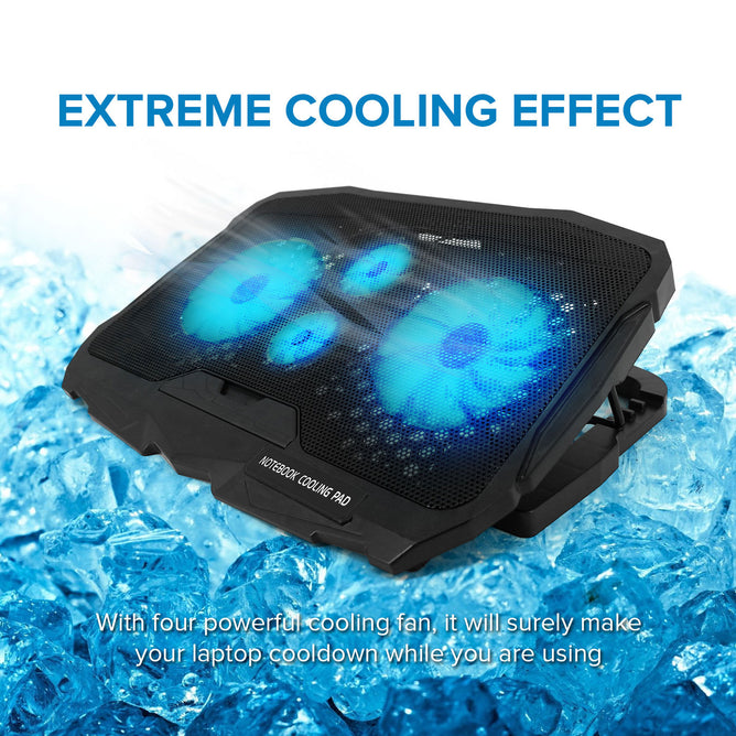 Computer Quad Fan Cooling Pad For Laptops, Tablets and, E-Books