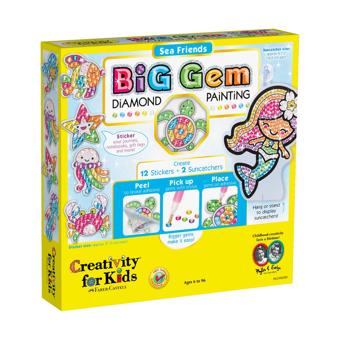 Creativity for Kids Big Gem Diamond Painting Kit - Create Your Own Sweets Stickers & Suncatchers - Diamond Art for Kids