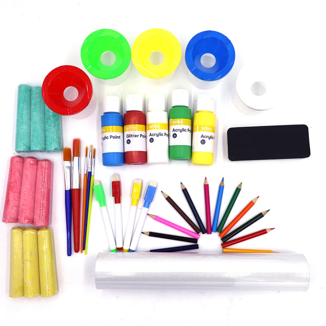 Easel Starter Set for kids and Color Accessory Set Painting