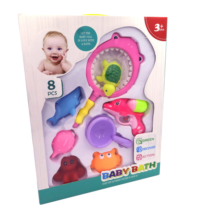 Baby Bathtub Toy Set, Babies Cute Fishing Floating Squirts Toys Bath