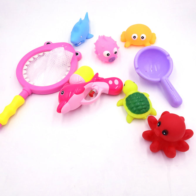 Baby Bathtub Toy Set, Babies Cute Fishing Floating Squirts Toys Bath