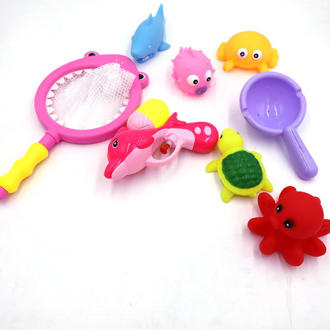 Baby Bathtub Toy Set, Babies Cute Fishing Floating Squirts Toys Bath