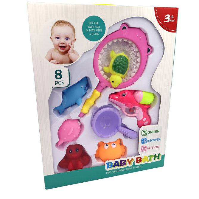 Baby Bathtub Toy Set, Babies Cute Fishing Floating Squirts Toys Bath