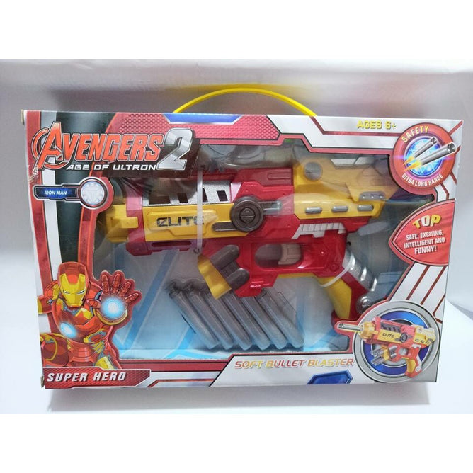 Super Hero Soft Bullet Blaster Nerf Gun Toy (Gift for Christmas)