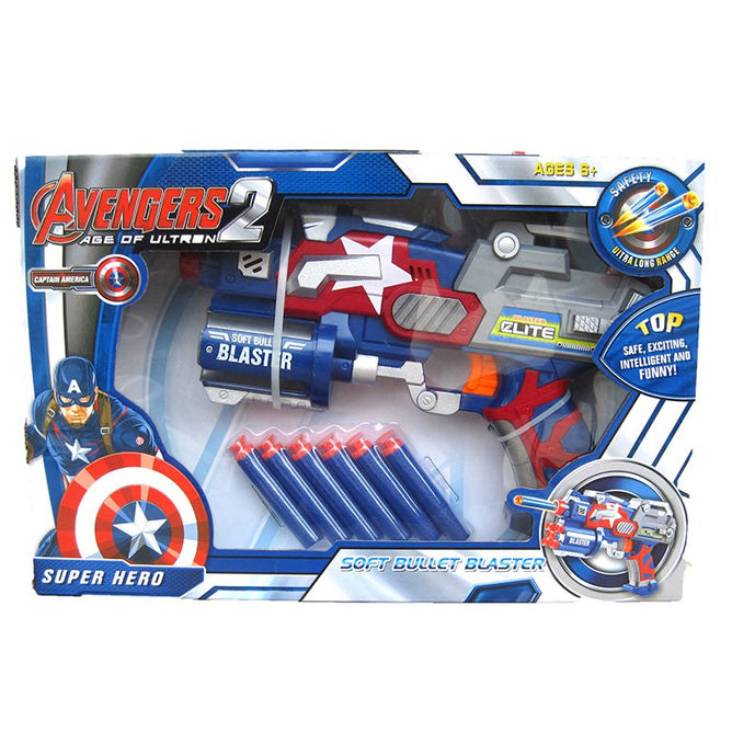 Super Hero Soft Bullet Blaster Nerf Gun Toy (Gift for Christmas)