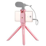 PULUZ PU506B Pocket Mini Plastic Tripod Mount with Phone Clamp for Smartphones