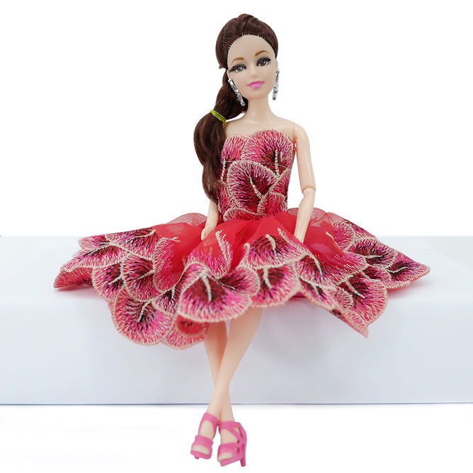 Happy Girl Fashionista and Poseable 12 Inches Doll