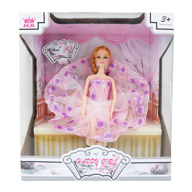 Happy Girl Fashionista and Poseable 12 Inches Doll