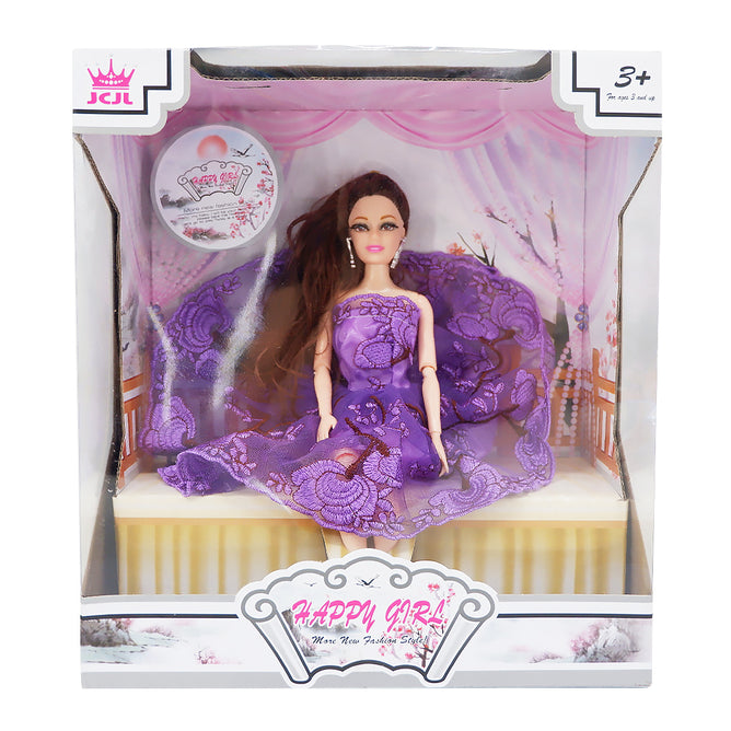 Happy Girl Fashionista and Poseable 12 Inches Doll