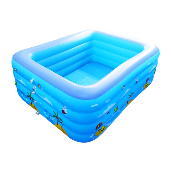Summer Sea Swim Center Kiddie Pool with 4 Air Chamber and Inflatable Floor